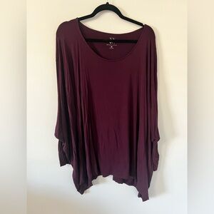 New York & Company Deep Burgundy Tunic